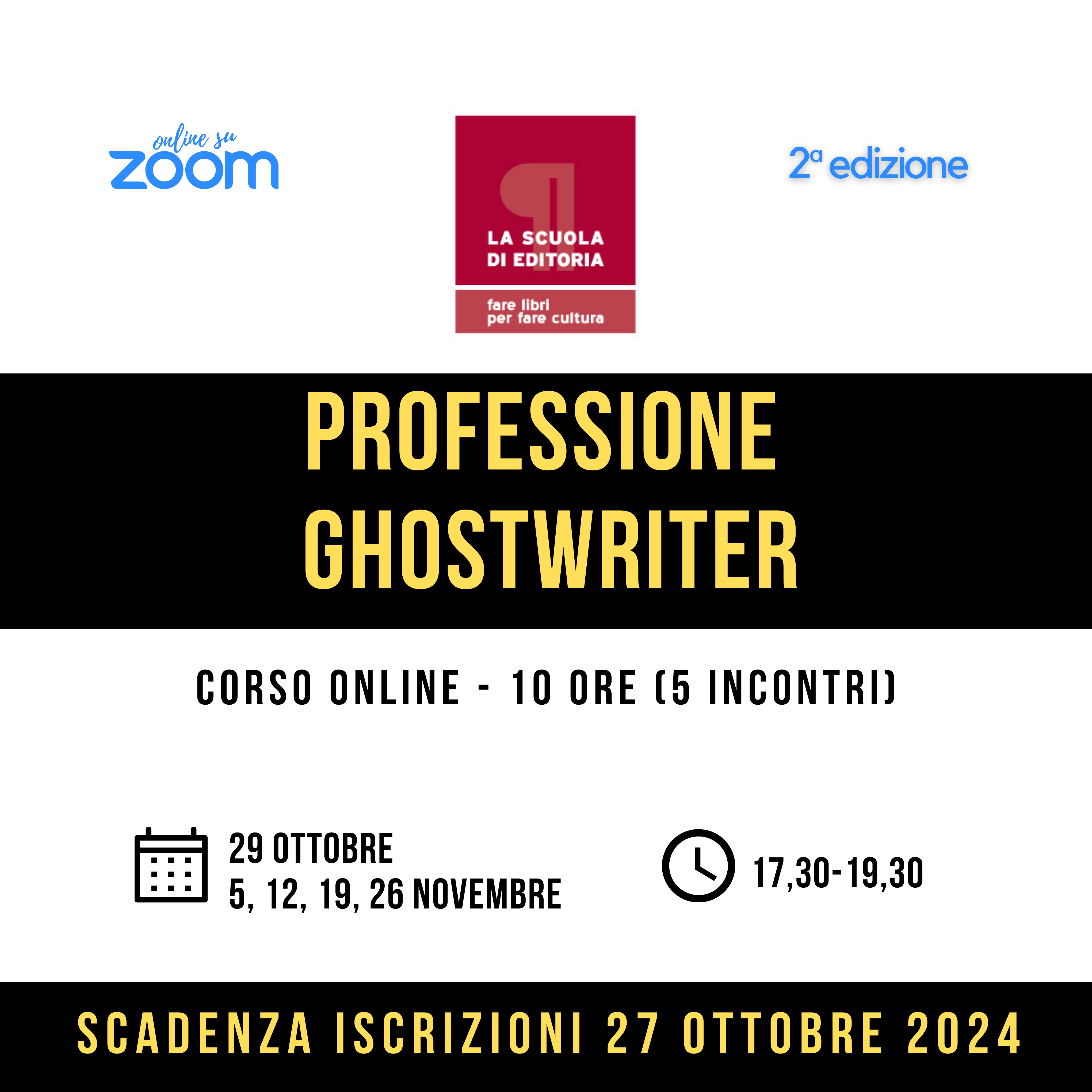 Corso On Line “Professione Ghostwriter” – 2a Edizione