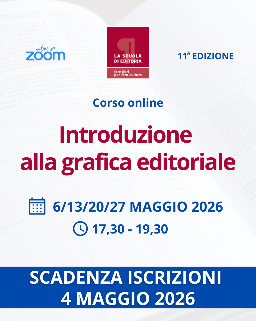 Corso Online “Introduzione Alla Grafica Editoriale” 11a Edizione