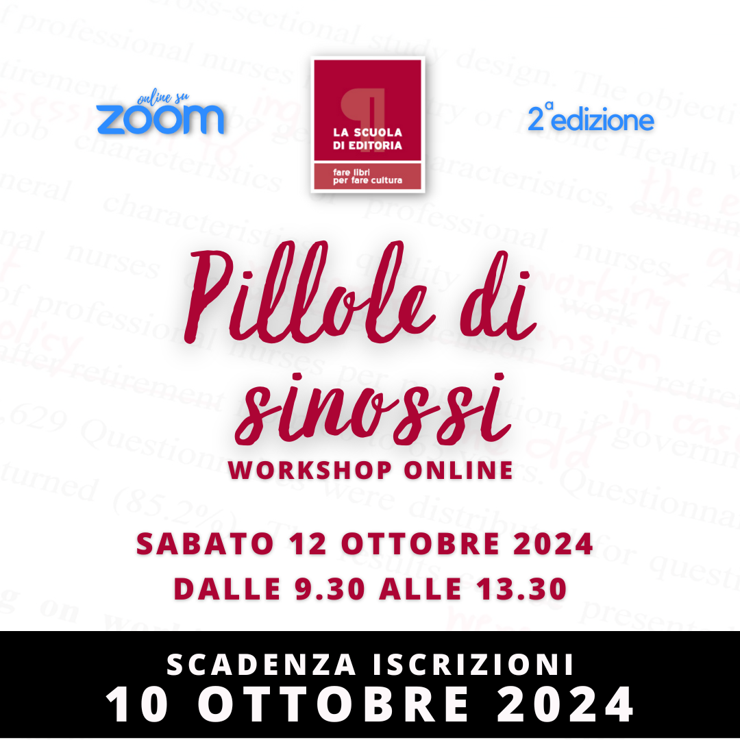 Workshop Online “Pillole Di Sinossi” – 2a Edizione