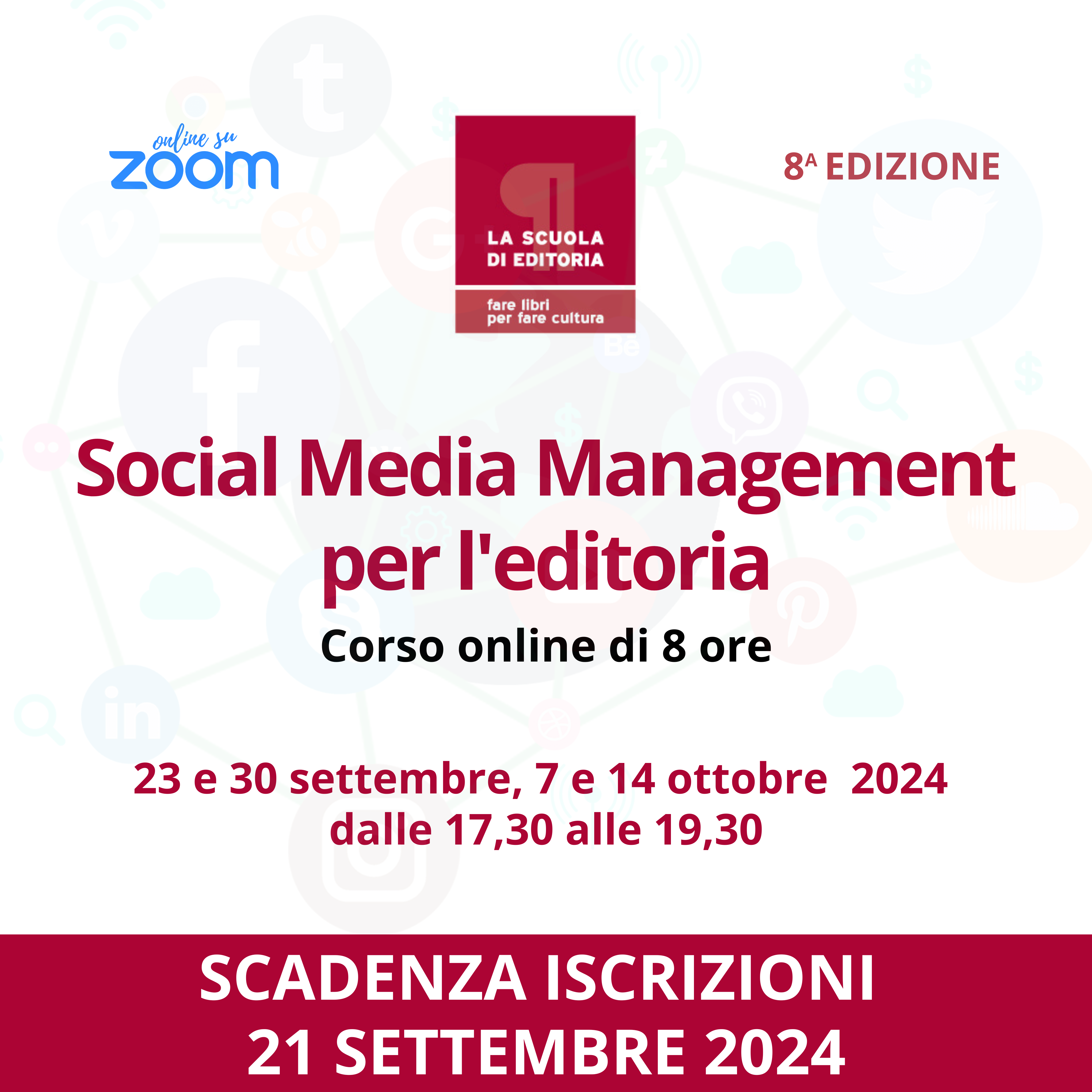 Corso Online “Social Media Management Per L’editoria” – 8a Edizione